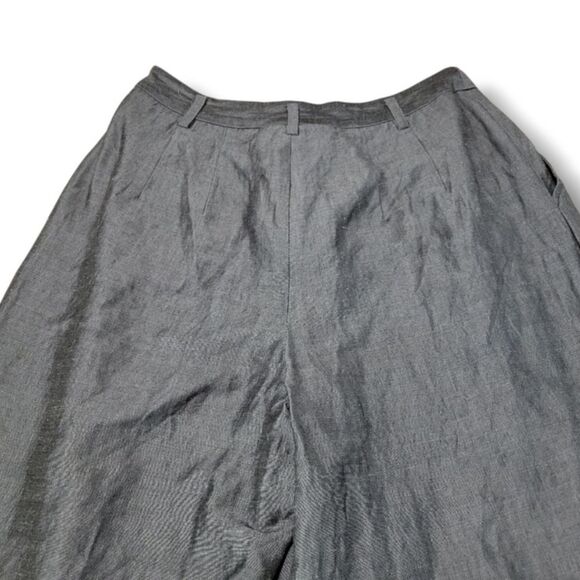 Vintage Linda Allard Ellen Tracy Pants Size 6 W26"xL28.5" Viscose & Linen Blend - Picture 5 of 6